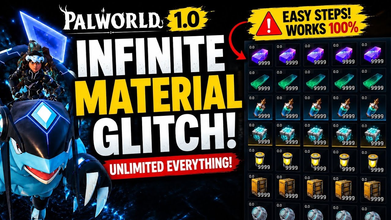 Palworld 1.0 Infinite Material Farm | Farm for Unlimited Ingots, World Tree Holy Water & More!