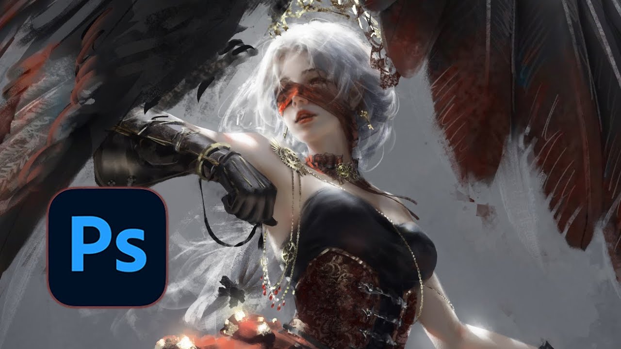 Digital painting timelapse - Crimson