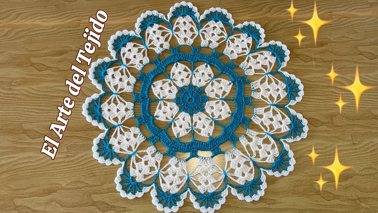 Posa plato/centro de mesa tejido a gancho/paso a paso