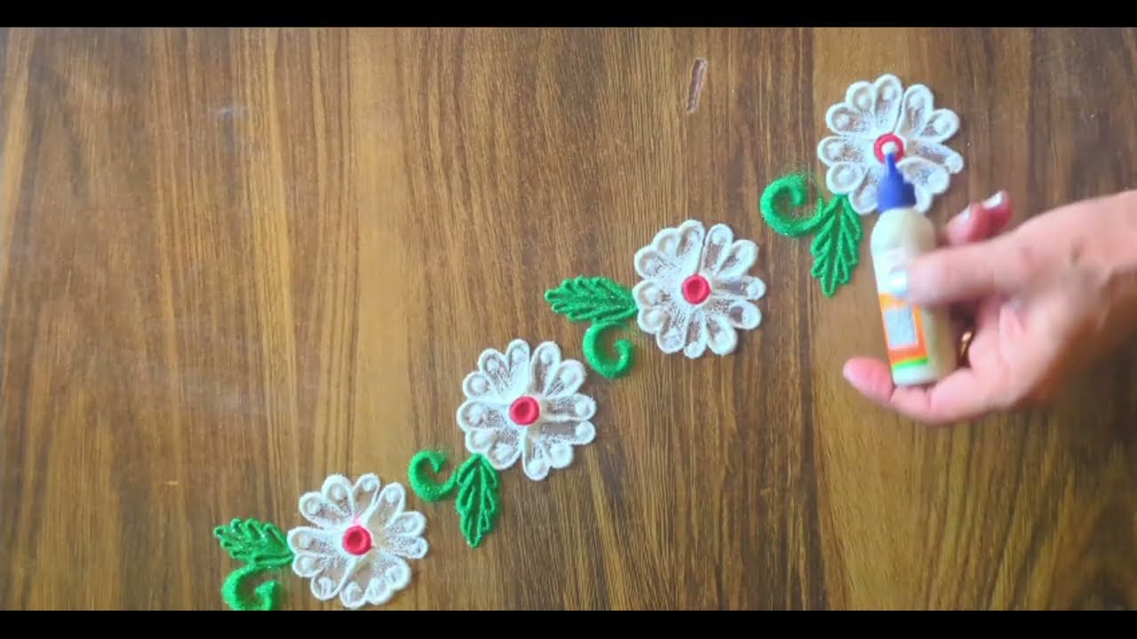 2 border rangoli designs for mahashivratri simple and easy 💚💛