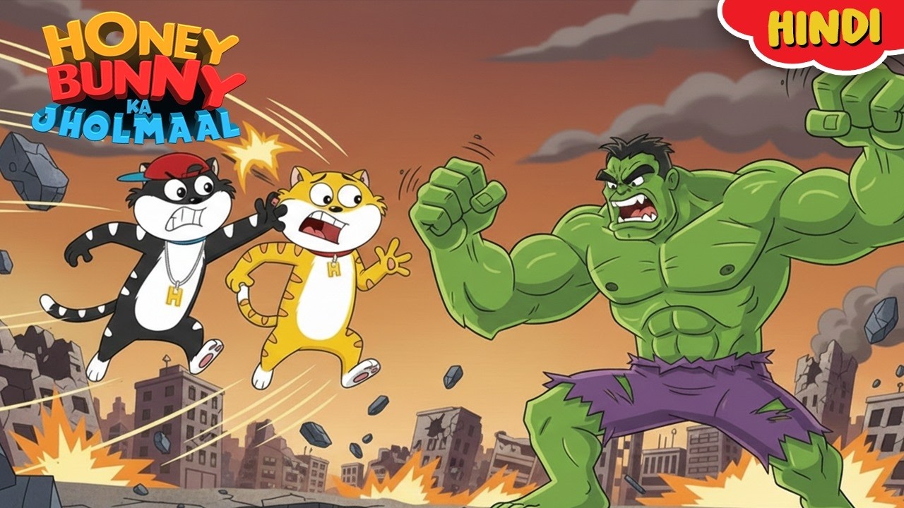 Honey Bunny ने और Hulk ने की Mega Smash Fight|  Gags In Hindi| Kids Show | Funny Video