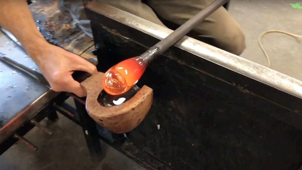 How to Blow Glass: Making a Simple Cylinder (Cup or Vase)