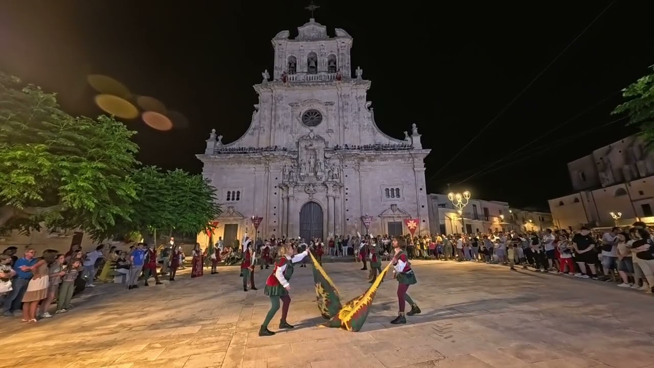 San Sebastiano 2025 a Ferla,primo raduno di musici e sbandieratori 18 luglio 2025