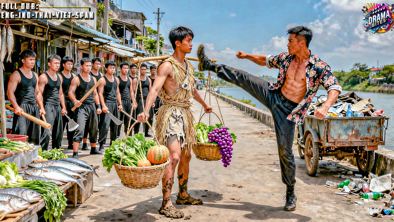Hidden War God Buying Vegetables Blocked by Thugs — Destroys Them All in Rage with a Single Move!