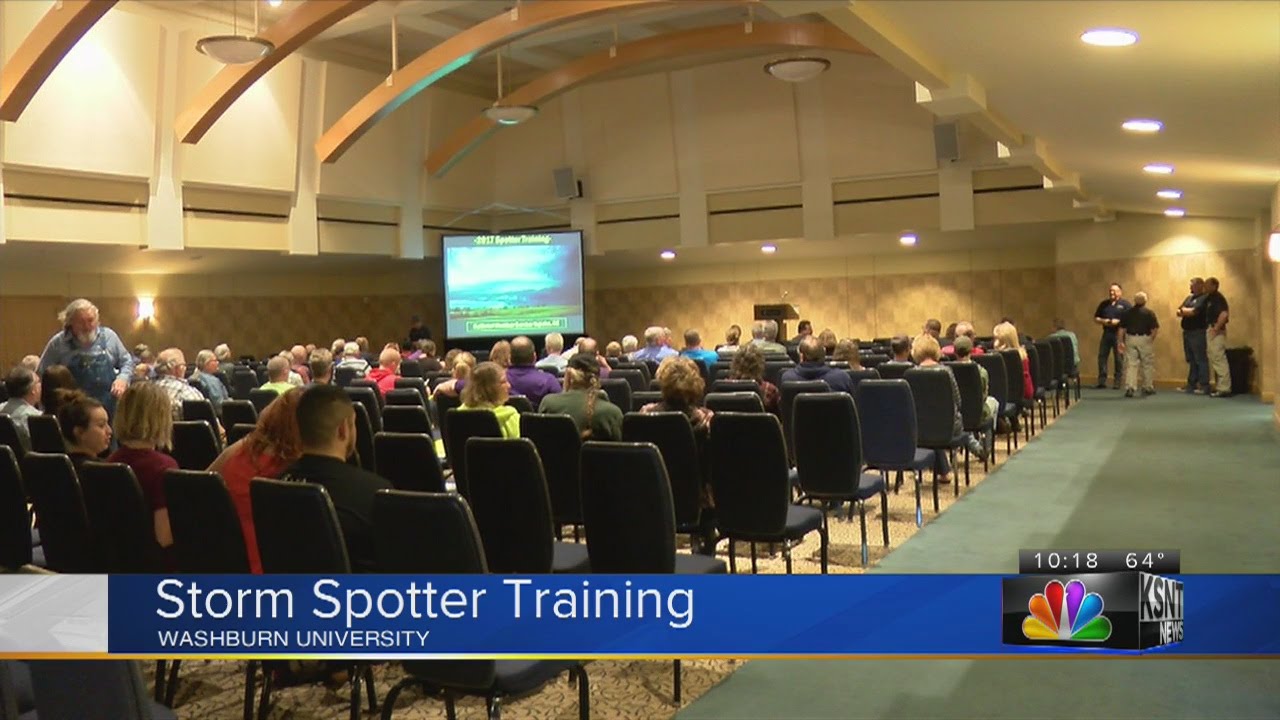Weather enthusiasts learn about being a storm spotter.