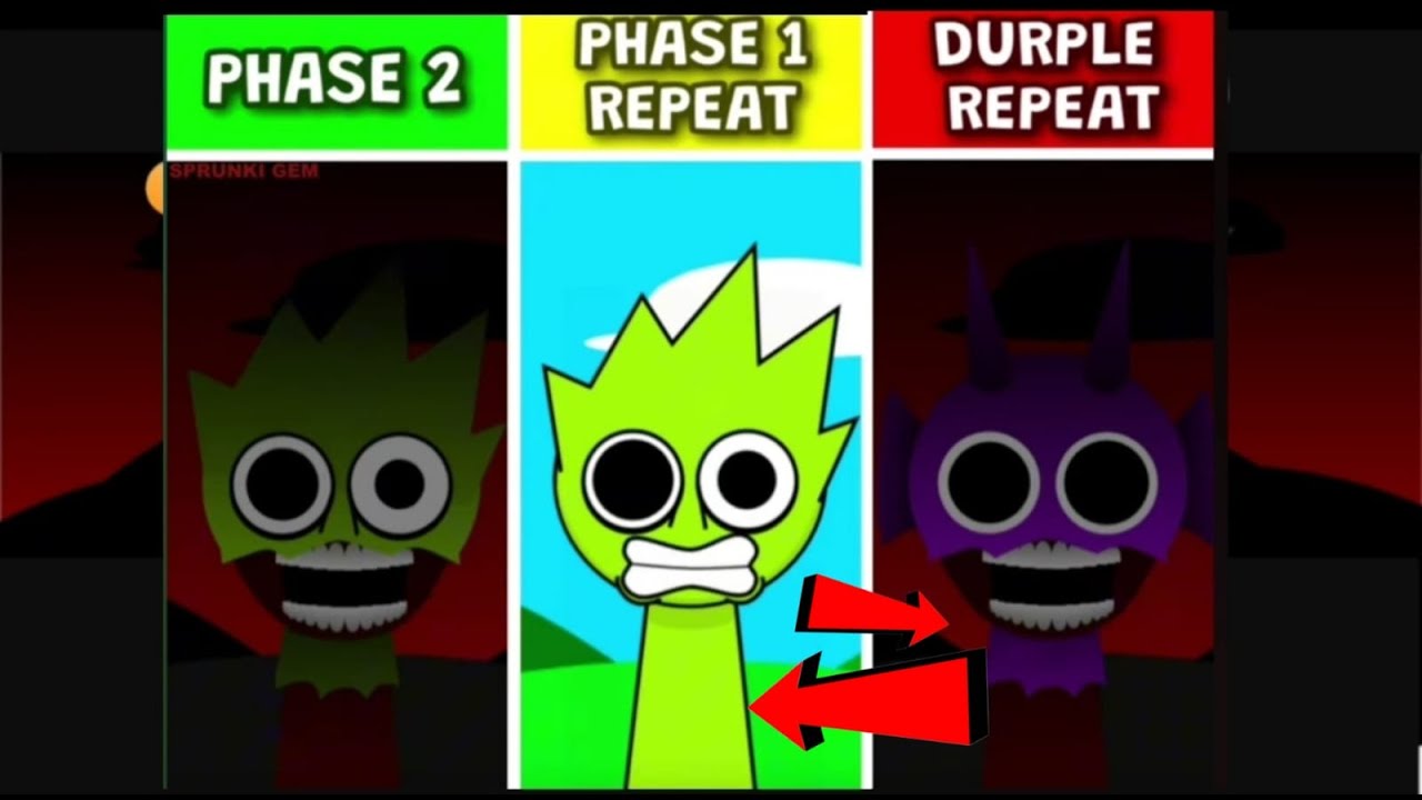 Sprunki Retake Normal And Horror But Phases 2-1Have Been DURPLE REPEAT AFTER Phase NEW mod Version