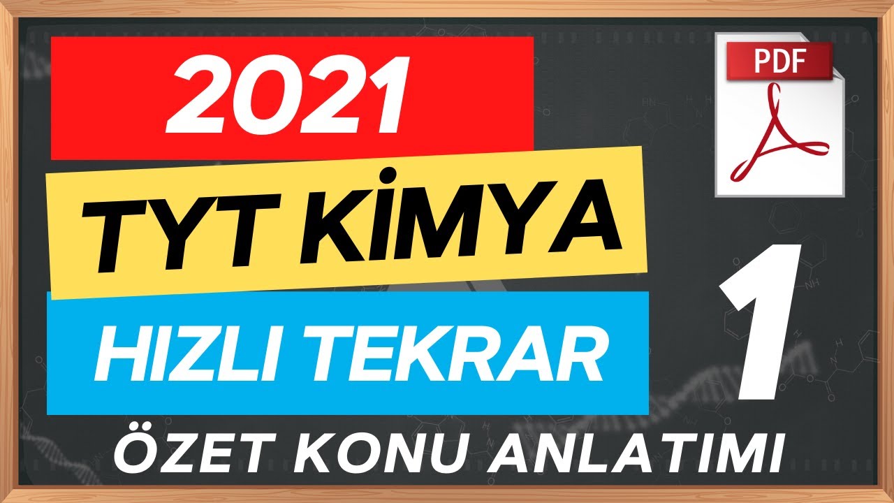 2021 TYT Kimya Hızlı Tekrar 1 | TYT Kimya Full Tekrar Genel Tekrar Konu Anlatımı