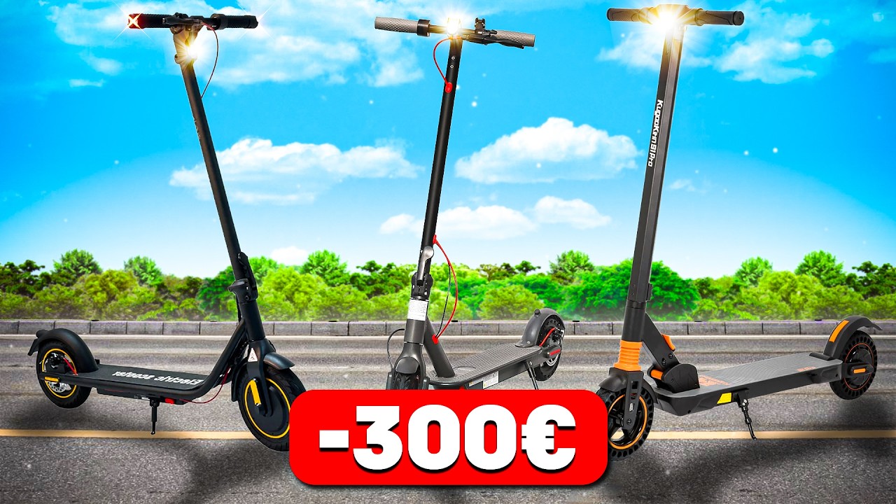 TOP 3 DES MEILLEURES TROTTINETTES ÉLECTRIQUES À - DE 300€ !!