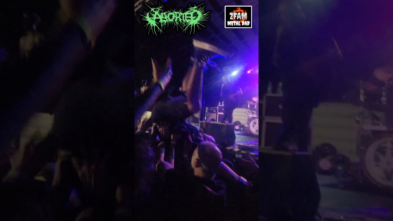Crowd surfing with ABORTED live @ The Orpheum, Tampa, FL 11/25/25 