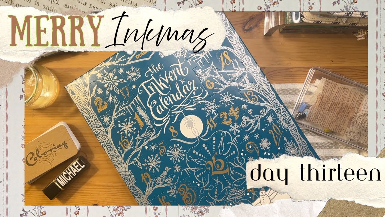 Чернила Diamine Teal Inkvent - День 13 | Рождение базальта | Inkmas 2026