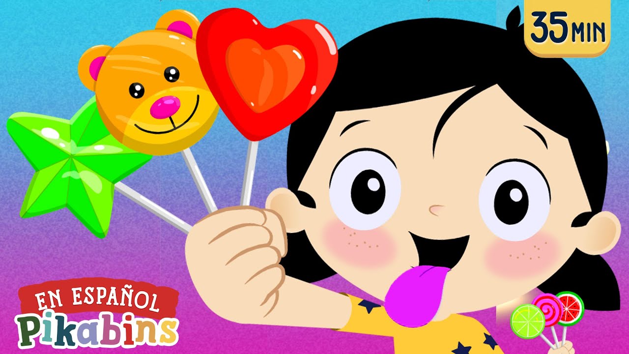 ¡Paletas de Frutas! 🍓🍊🍏🍭 | Aprendamos los Colores | Pikabins Canciones Infantiles Educativas
