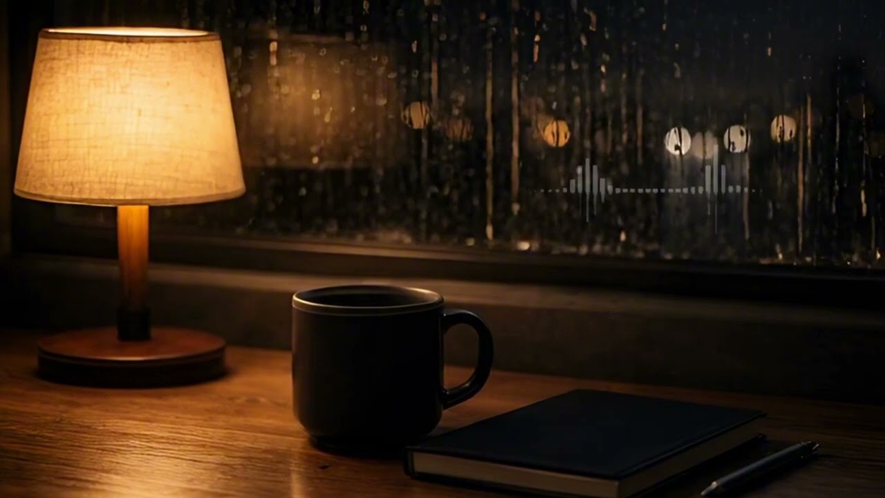 Sleepless Night 잠이 오지 않는 밤 | Rainy Window Piano Jazz (Late Night Writing)