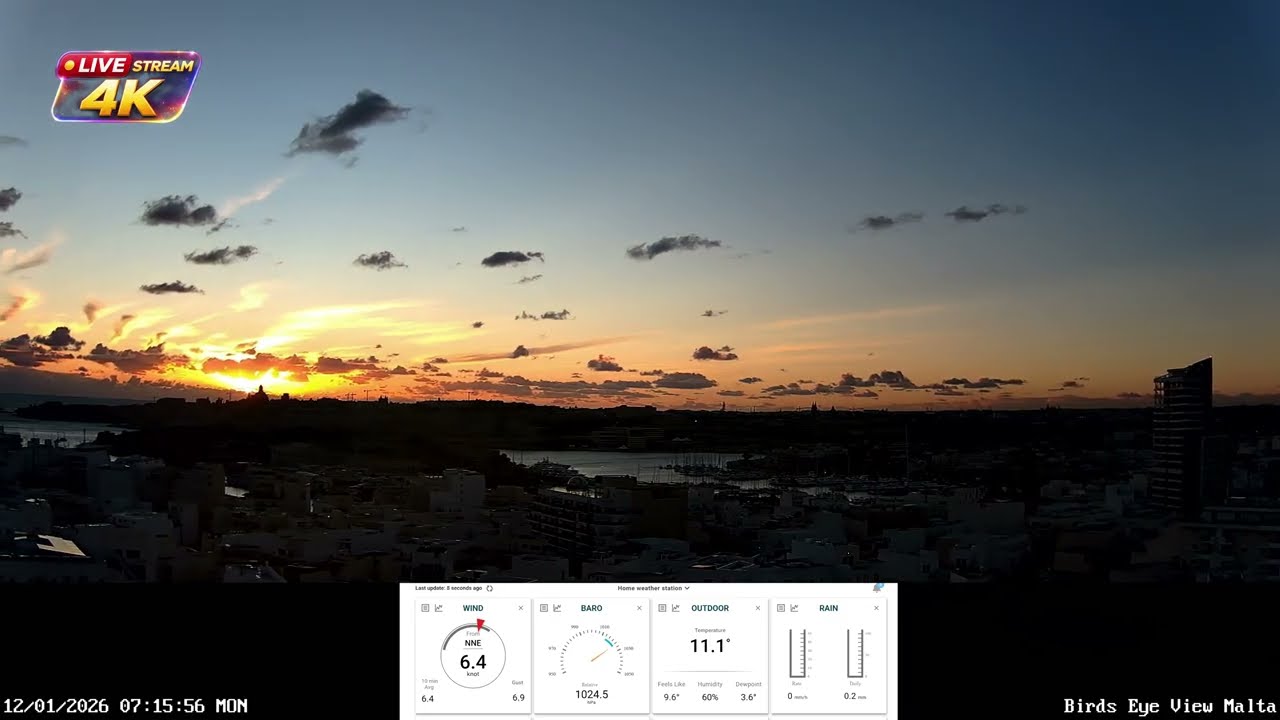Malta Live Stream in 4K UHD 24/7 + Chill Out Music Vibes