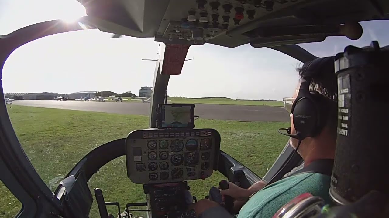 Elstree Helicopters student Tony Qualifying Cross Country Turweston to Elstree in B206 Jet Ranger