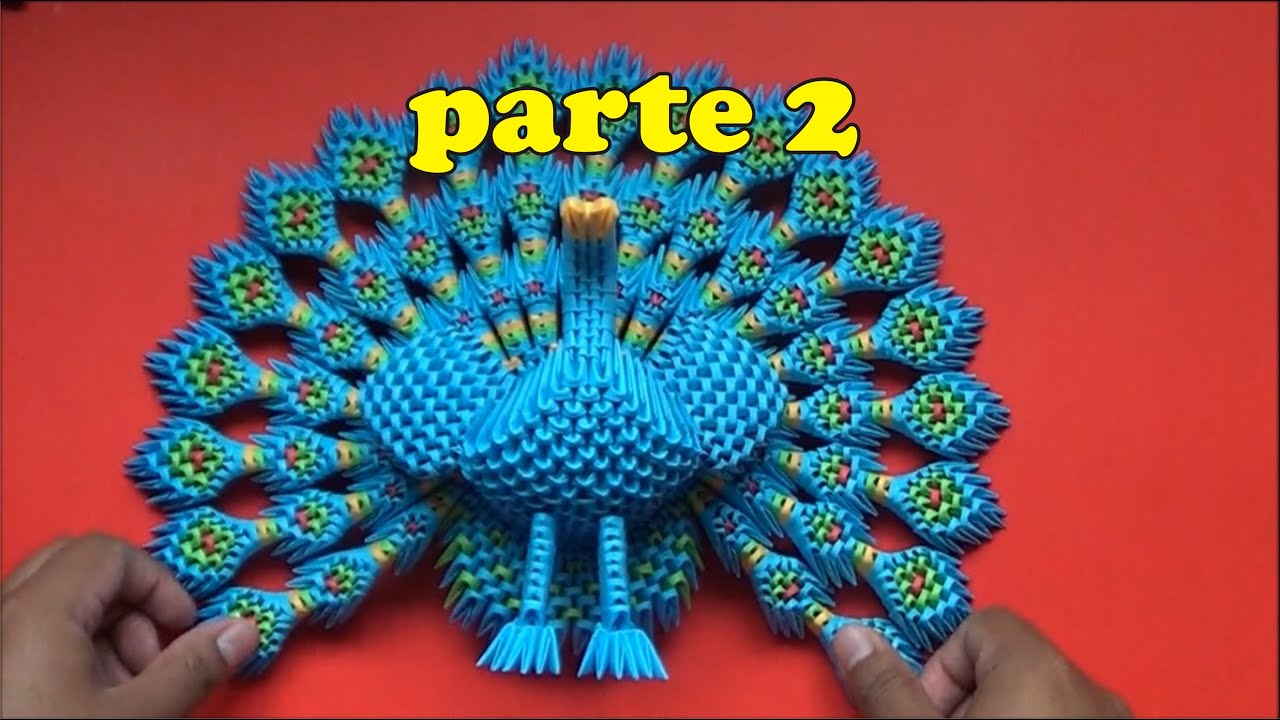 Origami 3D Pavoreal parte 2