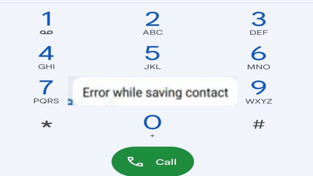 How to Fix Error while saving Contact | Error while saving contact problem | Contact Save Problem