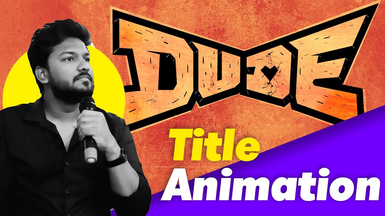 DUDE TITLE ANIMATION | AFTER EFFECTS TUTORIAL