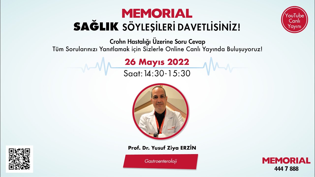 Crohn Hastalığına Dair Merak Ettiğiniz Tüm Sorular İçin Prof. Dr. Yusuf Ziya Erzin Canlı Yayında!