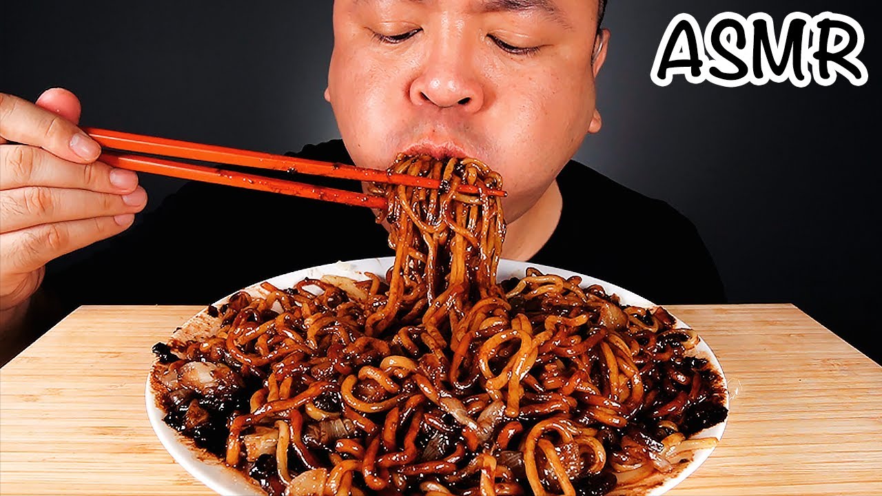 ASMR BLACK BEAN NOODLES MUKBANG EATING SOUND | ASMR JonOnTable