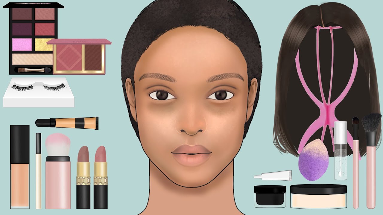 [Макияж] Анимация черного макияжа в модельном стиле😊 / Black Beauty makeup animation