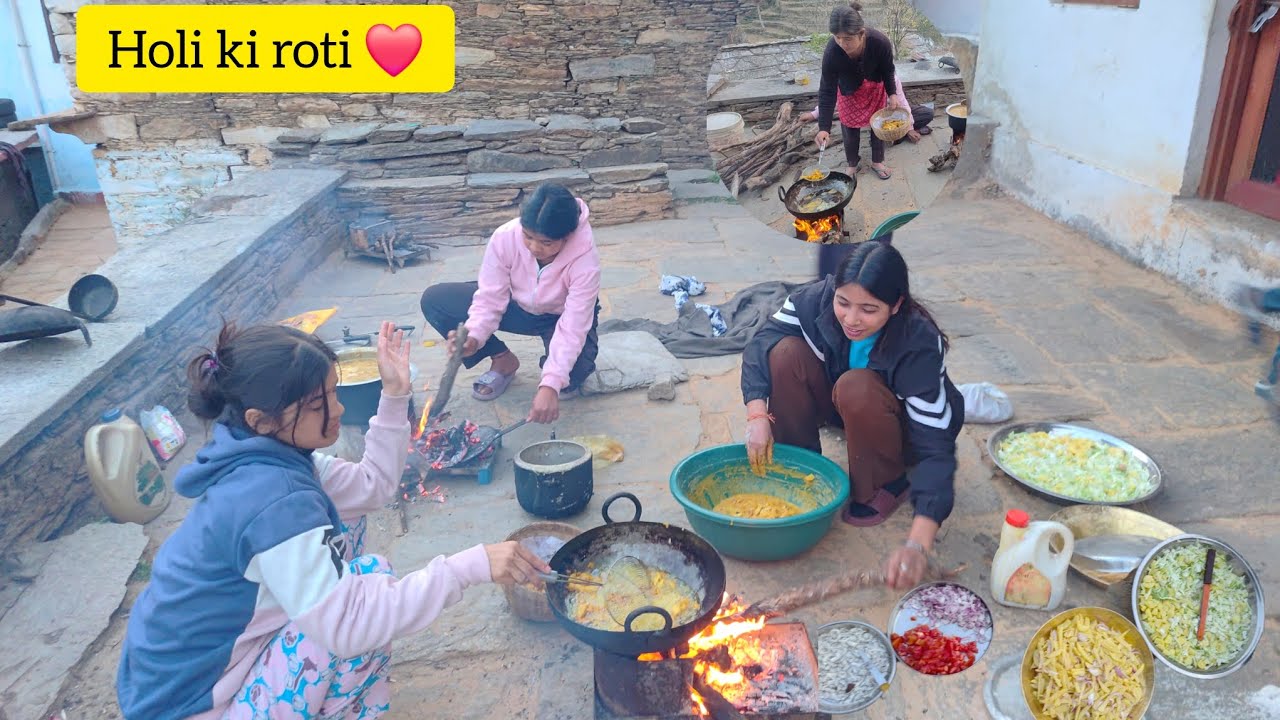 गाँव की बेटियों और बच्चों को रहता हैं इस दिन का बेसब्री से इन्तजार ❤️गाँव की रौनक होली में ❤️💙🧡