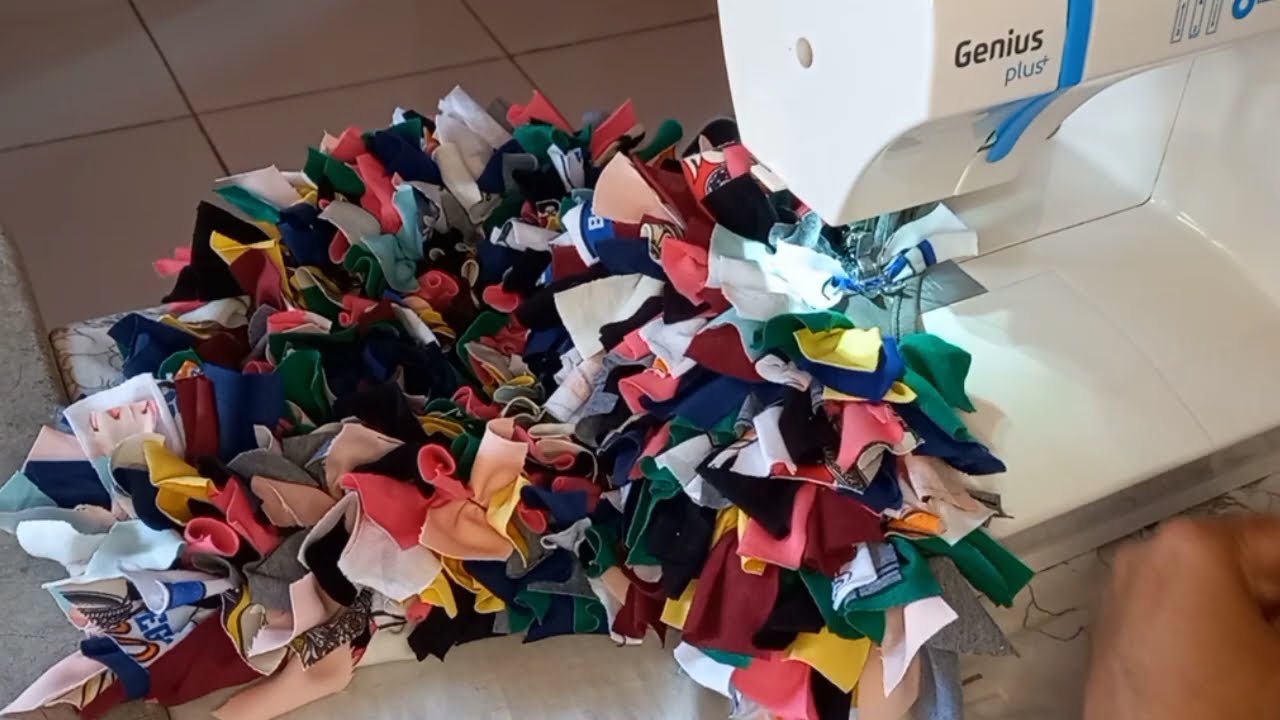 Está chovendo encomenda desse tapete de retalhos🙏/fácil de fazer #reaproveitamento