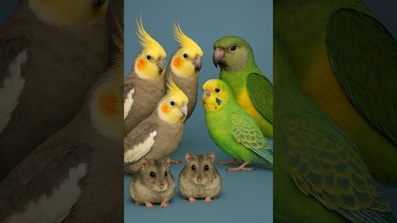 Meet My Adorable Trouble Squad 🐦🐹💛 Cockatiels, Hamsters & Malte!