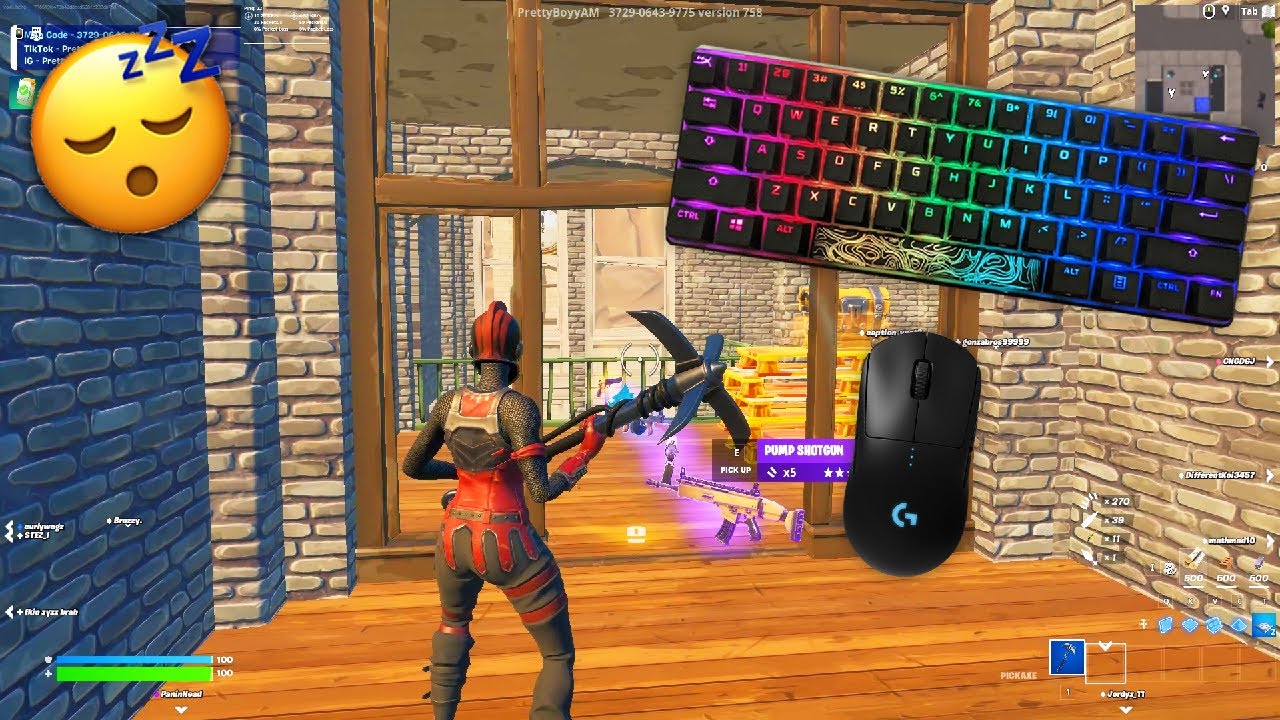 HyperX Alloy Origins 60 ASMR Fortnite🤩Keyboard Sounds 144 FPS Smooth 4K⭐