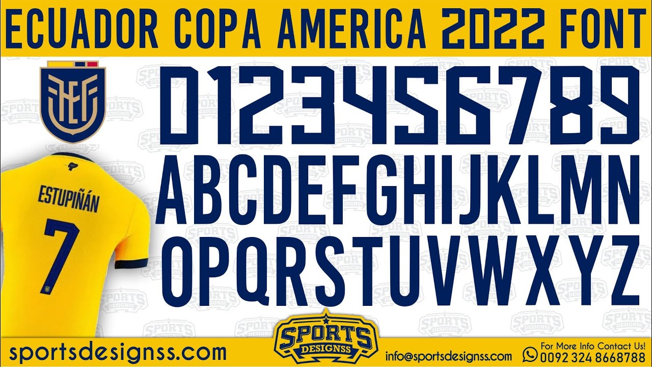 FREE DOWNLOAD: Ecuador 2022 Football Font by Sports Designss_Download Ecuador Font Google Drive