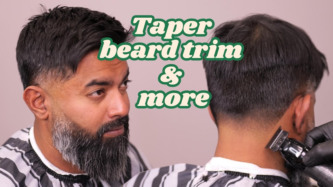 Taper Fade with Beard Trim | Easy & Professional Scissor Haircut