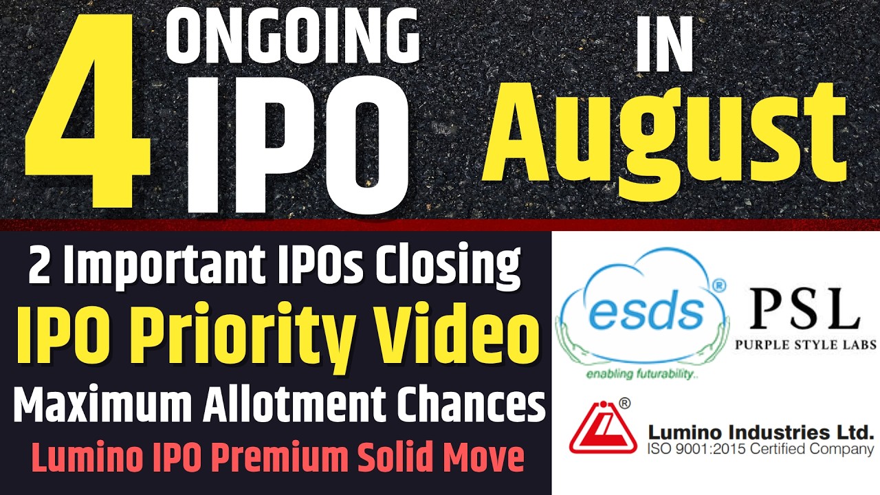 Closing Today💥Lumino Industries IPO | ESDS Software IPO Solid Action in Premiums