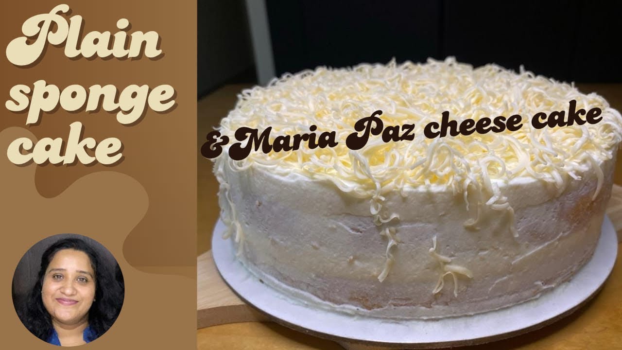 PLAIN SPONGE CAKE & MARIA PAZ CHEESE CAKE 🍰 | Nouriva