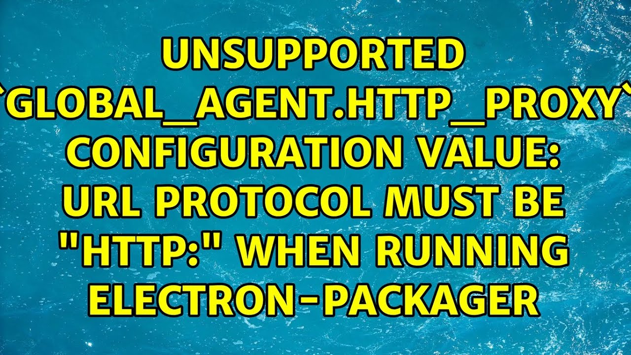 URL protocol must be 