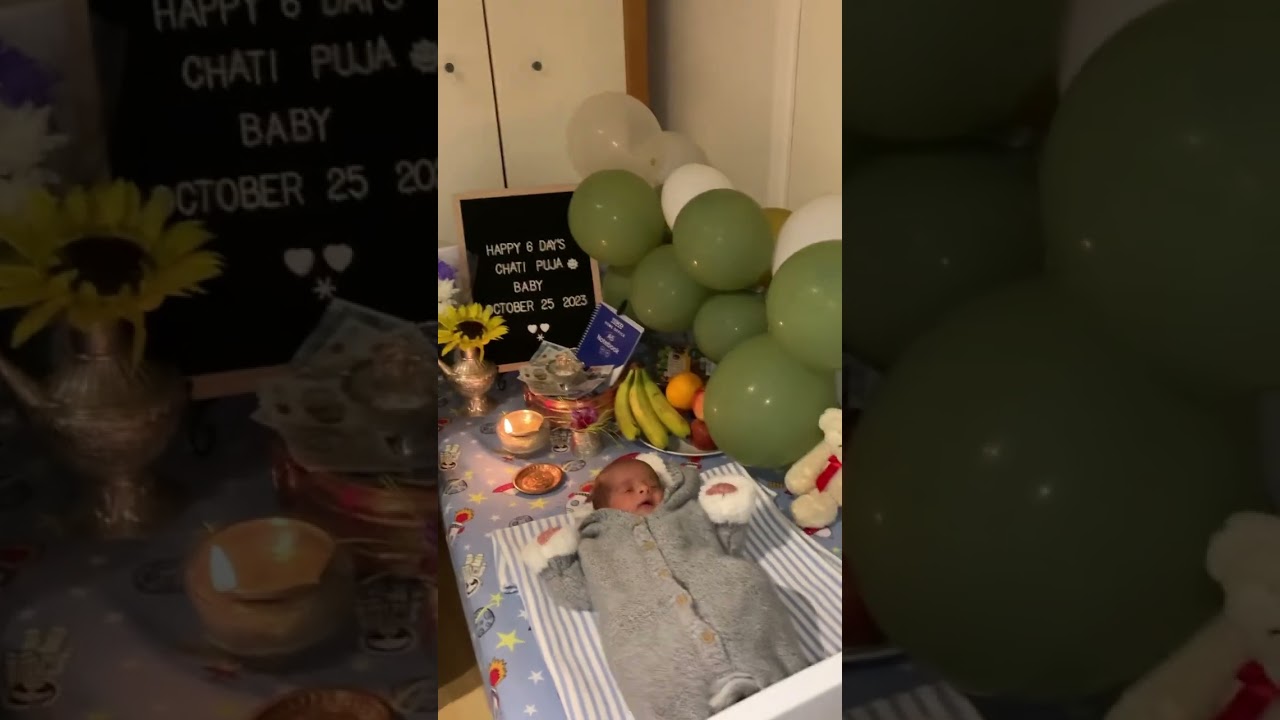 chati puja || newborn baby #6 days || kavish ko vai ❤️