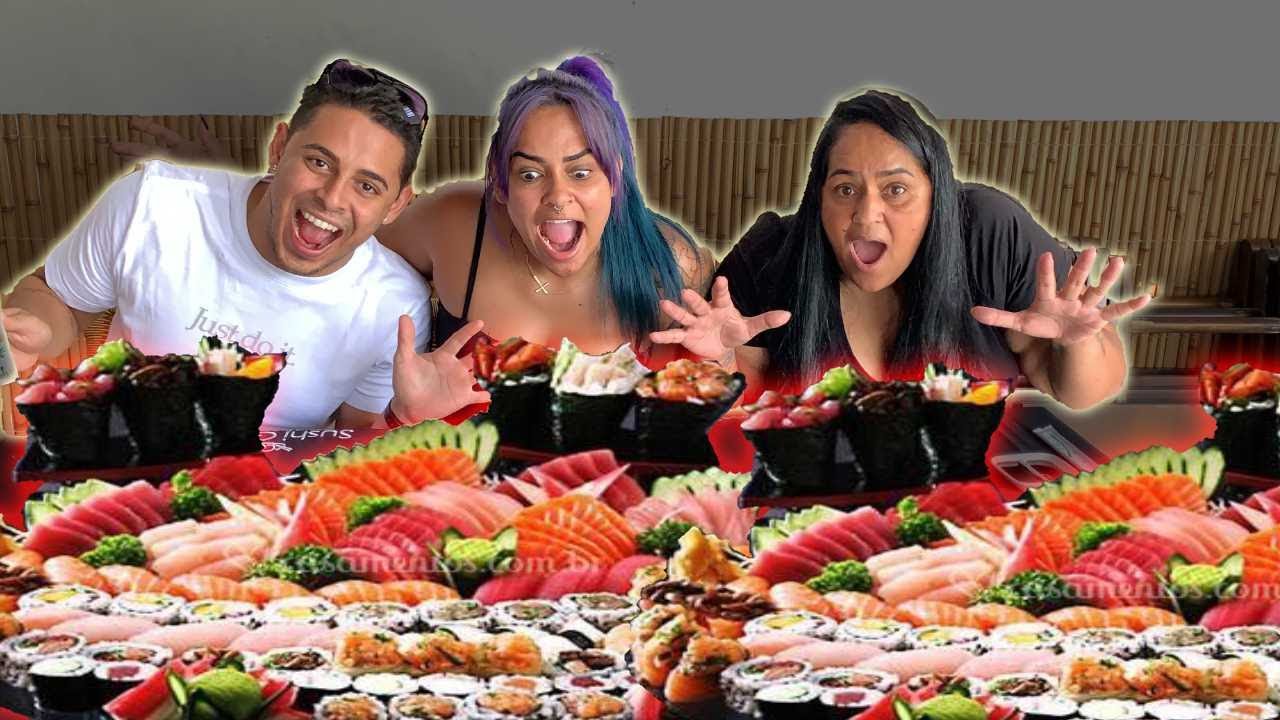 O ULTIMO A PARAR DE COMER SUSHI GANHA !!!