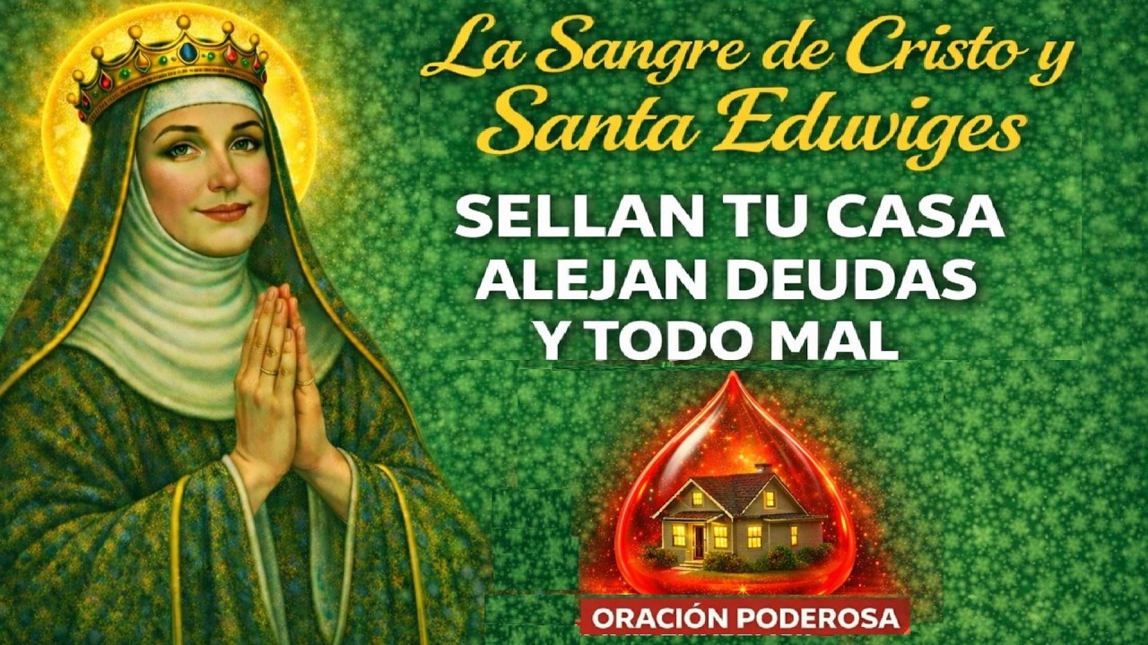 ORACIÓN PARA SELLAR TU CASA: Sangre de Cristo y Santa Eduviges ALEJAN DEUDAS y Todo lo Malo YA