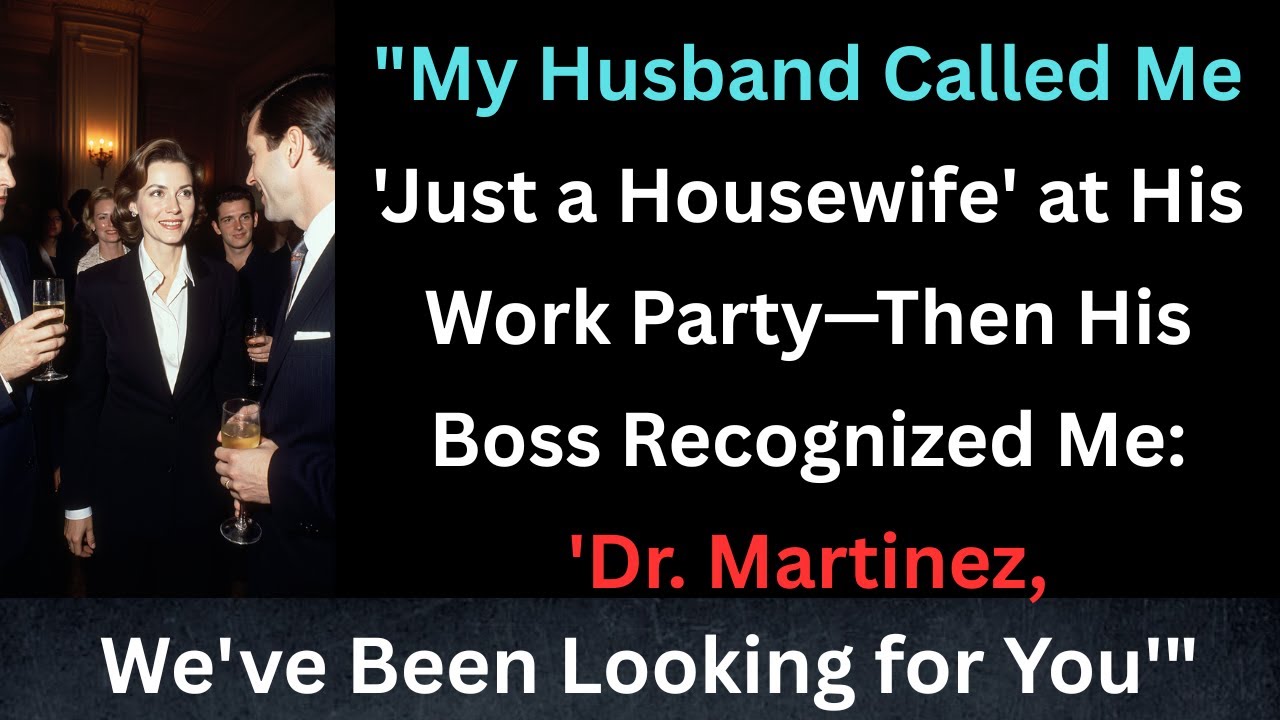 He Called Me “Just a Housewife” — Then His Boss Shocked Everyone by Calling Me “Dr. Martinez''.