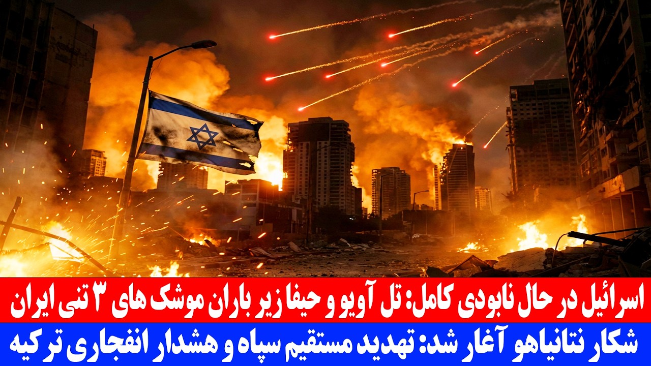 تل‌آویو و حیفا زیر باران موشک های 3 تنی سپاه | جنگ ایران آمریکا و اسرائیل