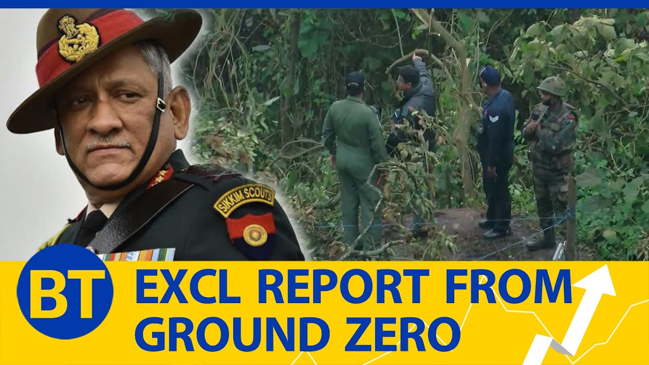 Images showing the village and the site where Gen Bipin Rawat's chopper crashed