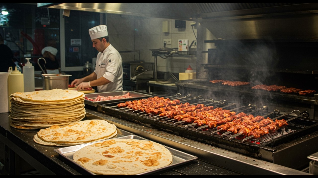 SZALONY Turecki Shish Kebab D&uuml;r&uuml;m &ndash; Pieczony Nad Ogniem