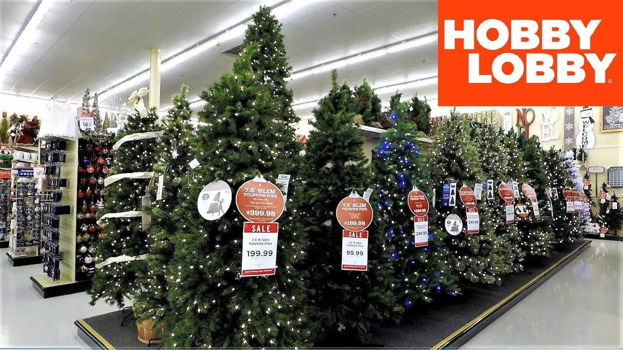 4K CHRISTMAS SECTION AT HOBBY LOBBY - Christmas Shopping Christmas Trees Decorations Ornaments