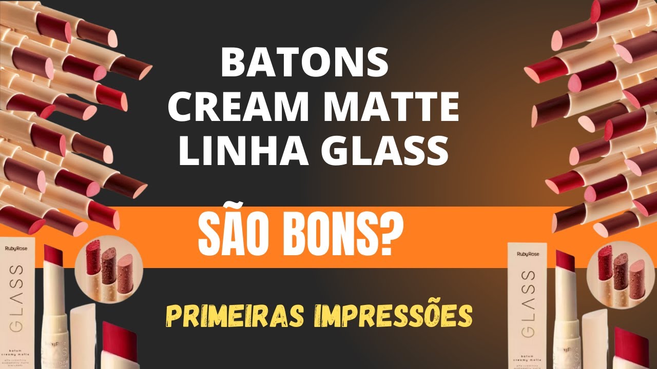 Batom Creamy Matte Linha Glass Ruby Rose