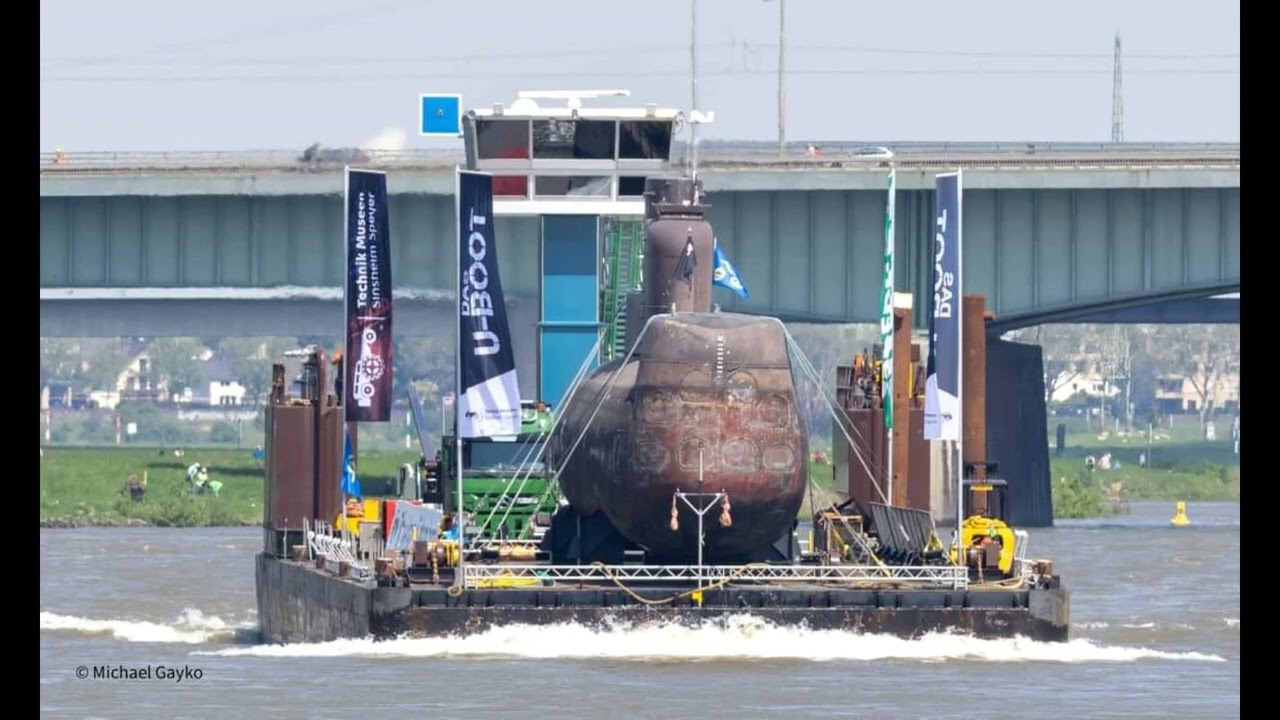 U-Boot U17 - Auf letzter Reise vom 28.4 bis 17.5.2023 (komplette Transport Weg in Bilder)