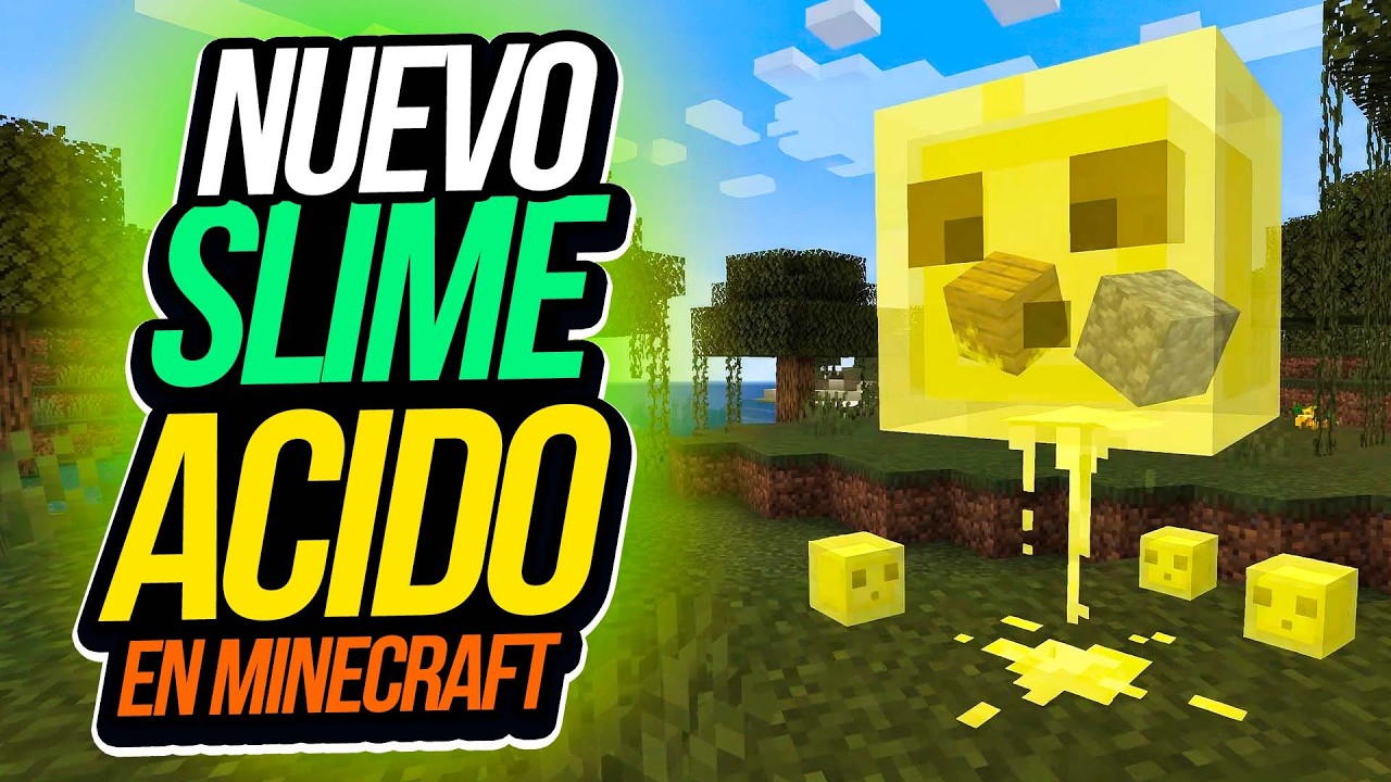 Nuevo SLIME DE &Aacute;CIDO que come bloques en Minecraft