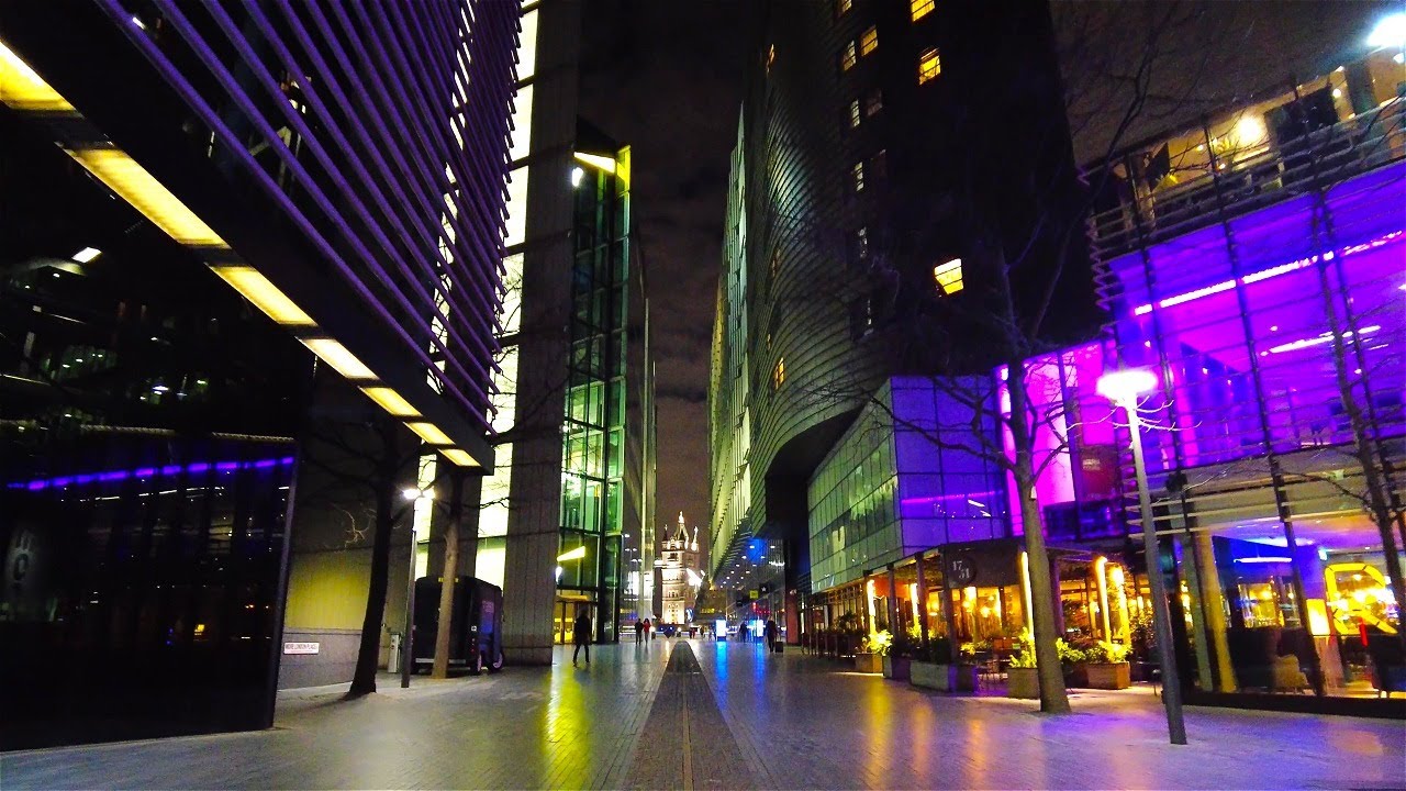 [4K] London Night Walk | City Hall | Shard | Thames Path