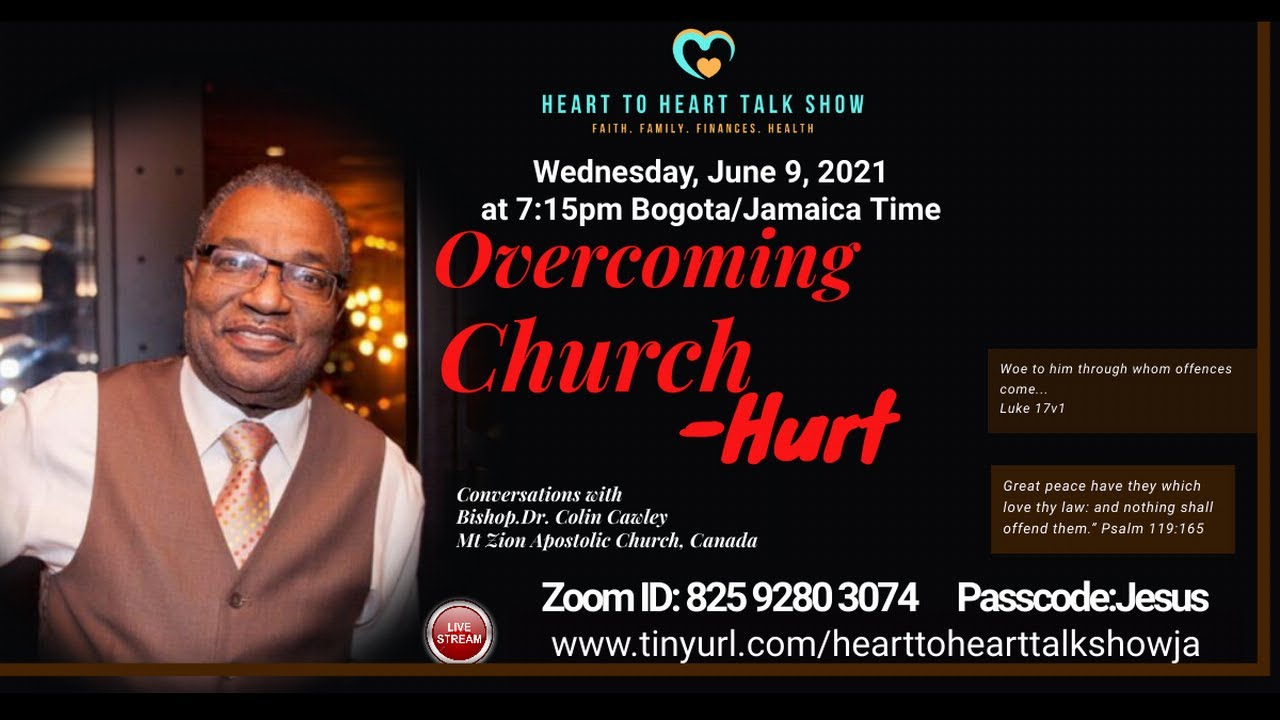 Overcoming Church Hurt- Conversations with Dr Colin Cawley- Wednesday, June 9, 2021