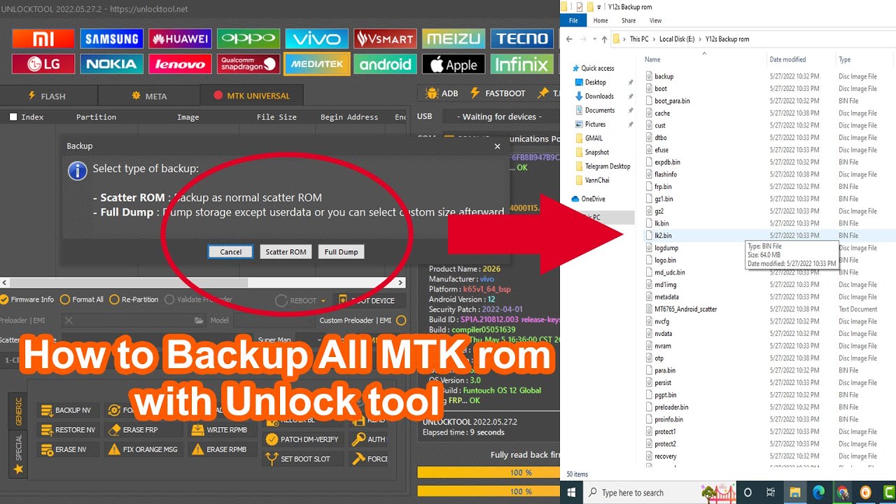 How backup All MTK rom with unlock Tool