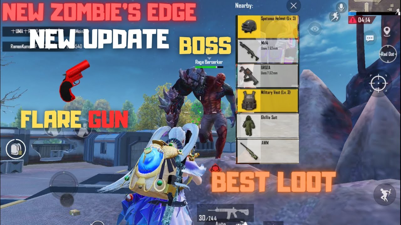 New Zombie Edge Mode BGMI New Update I Got Flare Gun Best Loot
