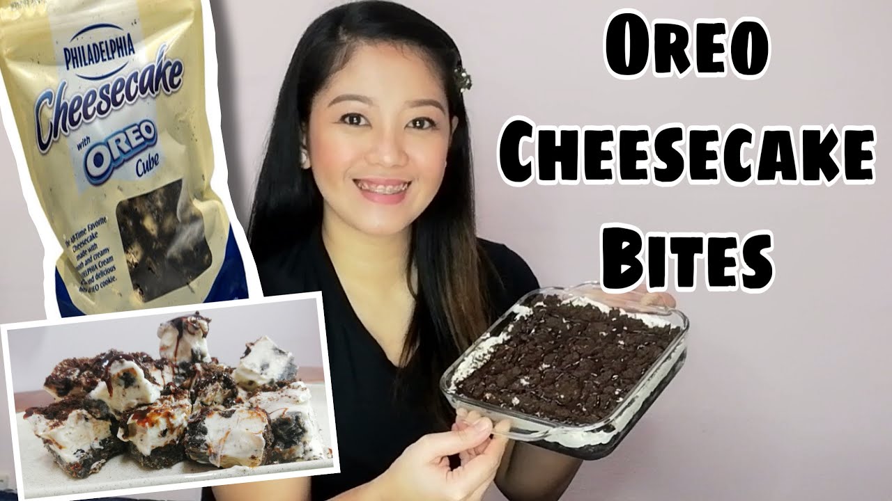OREO CHEESECAKE BITES | OREO CHEESECAKE CUBES | Ferlaine Vlogs