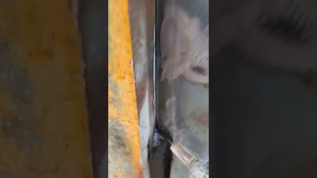 gasless fcaw fillet vertical part 1 #shorts #welding